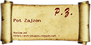 Pot Zajzon névjegykártya